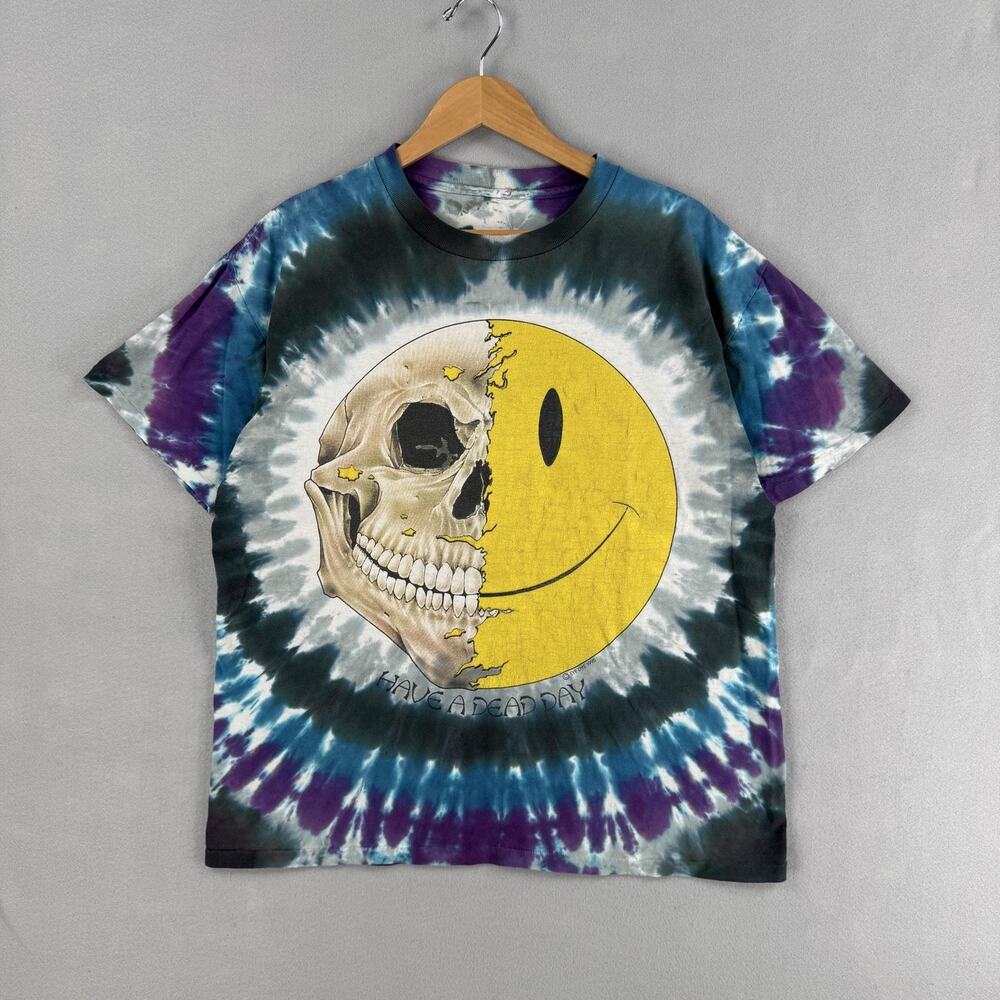 Vintage Grateful Dead Shirt Mens Large Multicolor Tie Dye Have a Dead Day 1995